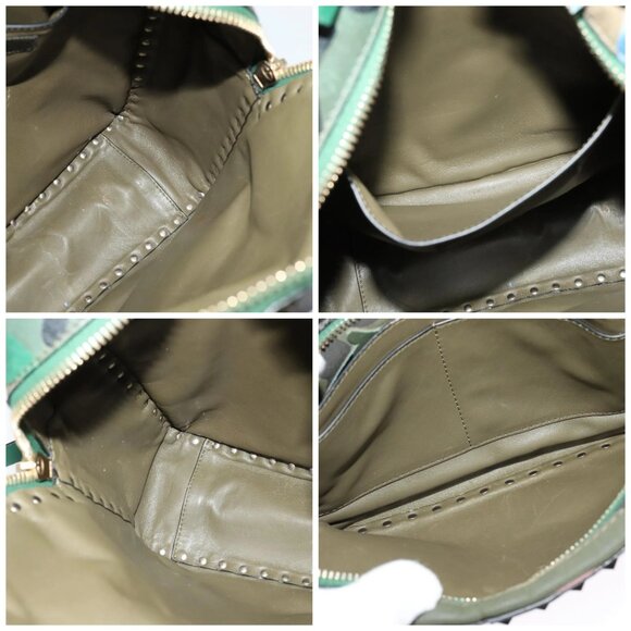 VALENTINO Studs Backpack Leather Camouflage - Picture 15 of 16